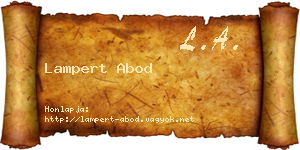 Lampert Abod névjegykártya